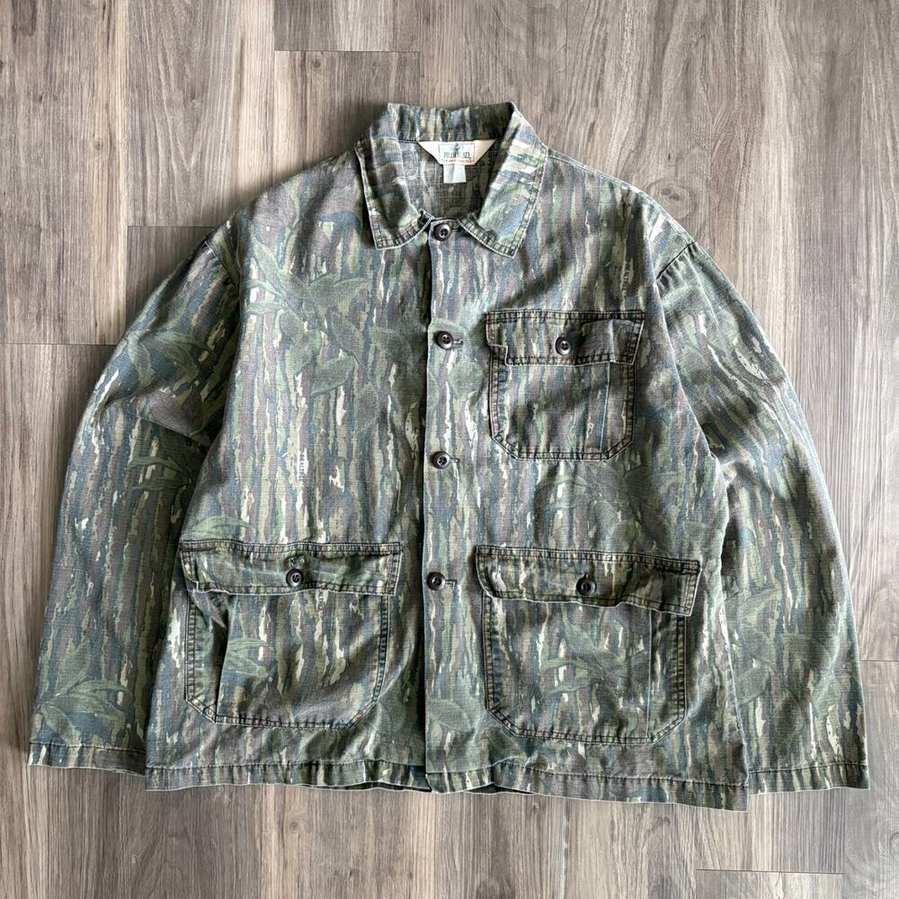 Vintage Redhead Trebark Realtree Camo Chore Jacket Men's Size M 1980s Camouflage